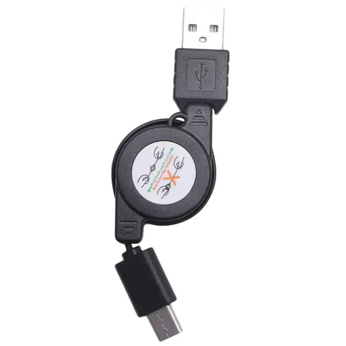 Câble chargeur rétractable USB Type C, cordon synchronisation pour téléphone portable ordinateur, di