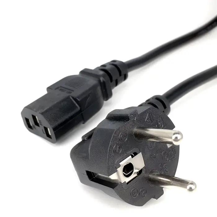 Câble d'alimentation ue Euro IEC C13 rallonge d'alimentation ca 1.2m 1.5m 1.8m 3*0.75mm pour moniteu