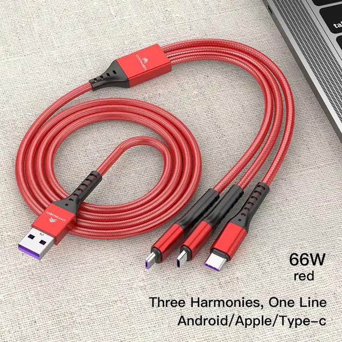 Câble de chargement de téléphone USB 3 en 1, accessoires automobiles pour citroën C1 DS3 C2 C3 Vts C