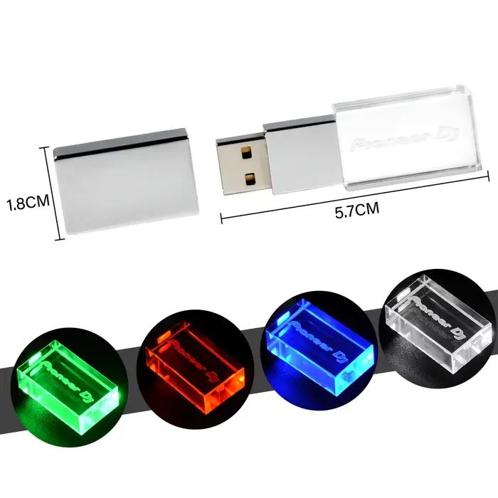 JASTER Pioneer DJ Crystal clé USB 128GB clé mémoire haute vitesse 64GB couvercle argenté clé USB 32G