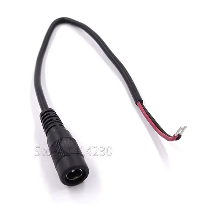 Câble de connecteur femelle CC 1PC, 5.5x2.1mm, 5.5x2.5mm, 25cm, alimentation, câblage de conversion 