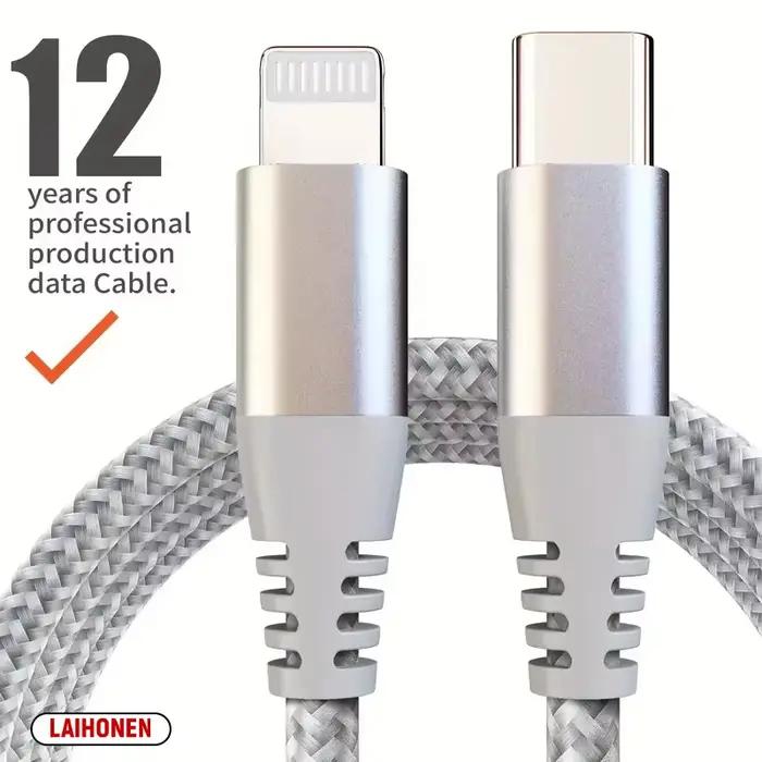 LAIHONEN pour iPhone 14 13 12 certifié MFI Type c vers Lightning câble de charge rapide pour iPad câ