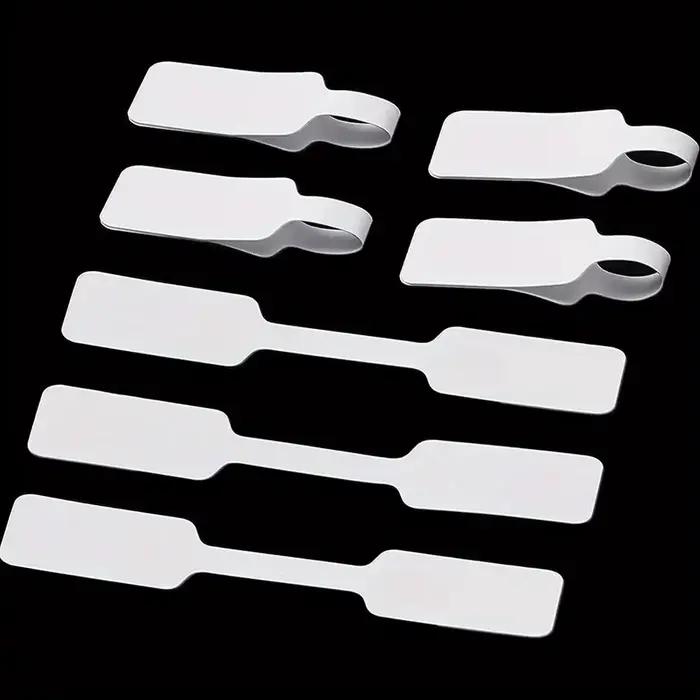 100 étiquettes de câbles blanches – Étiquettes autocollantes inscriptibles pour l'organisation au bu