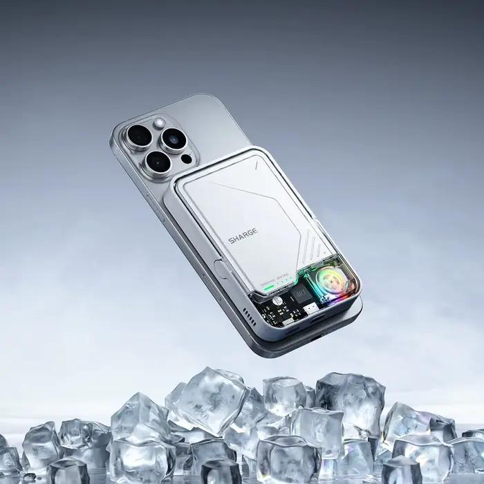 SHARGE ICEMAG 2 MagSafe Power Bank 15W Qi2 chargeur Portable avec refroidissement actif batterie 100