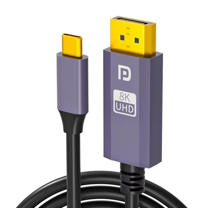 Câble USB C vers DisplayPort 1.4 8K @ 60Hz 4K @ 240Hz câble USB Type C vers DP pour ordinateurs port