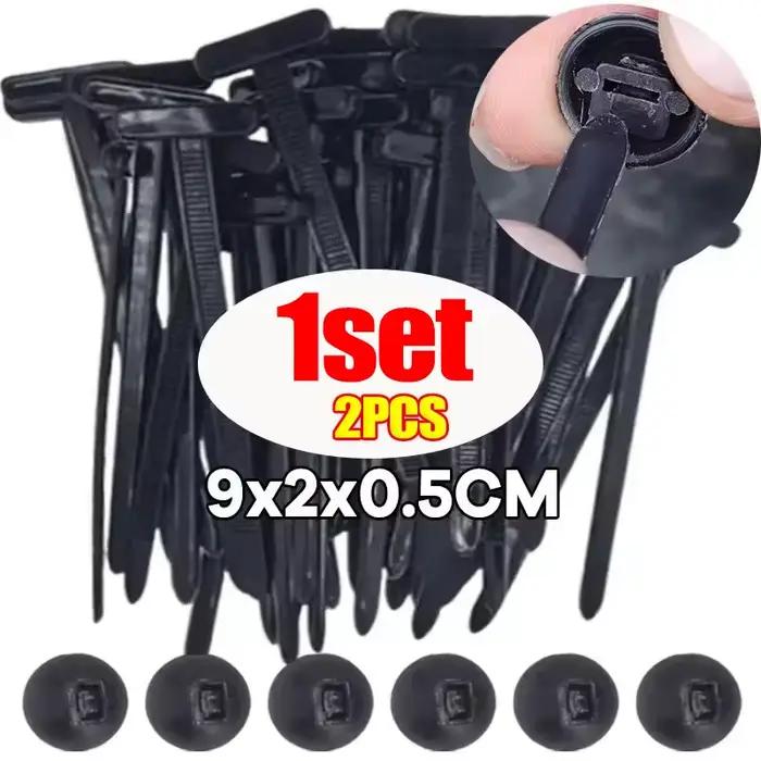 Boucle d'attache de câble en Nylon, attaches à fermeture éclair robustes avec bouton à broche, outil