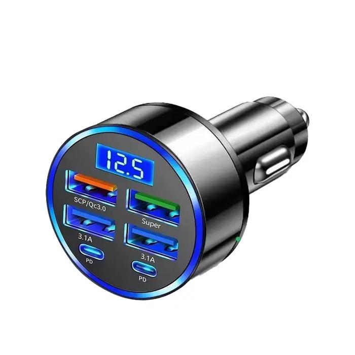 Chargeur de voiture 300W 6 Ports, Charge rapide PD/QC/SCP/FCP/AFC/PSS, allume-cigare de voiture, Cha