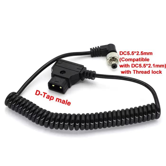 Câble d'alimentation D-TAP vers DC, câble d'alimentation DTap mâle vers DC 5,5x2,5 mm pour moniteur,