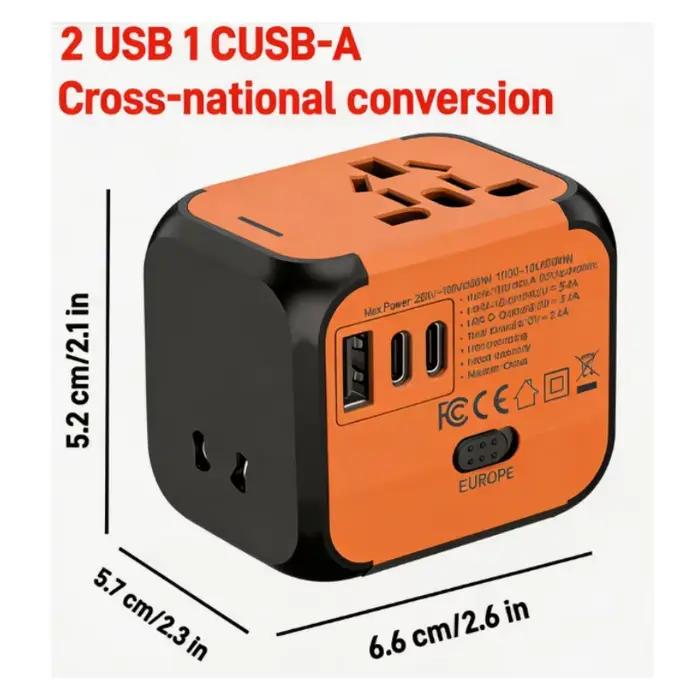 Adaptateur de voyage universel, convertisseur de prise électrique EU US UK AU, chargeur internationa