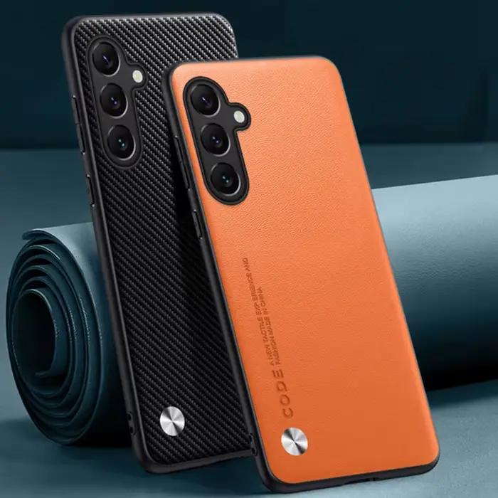 Étui de luxe en cuir PU pour Samsung Galaxy A55 A35 A25 A15 5G, coque arrière de Protection en Silic