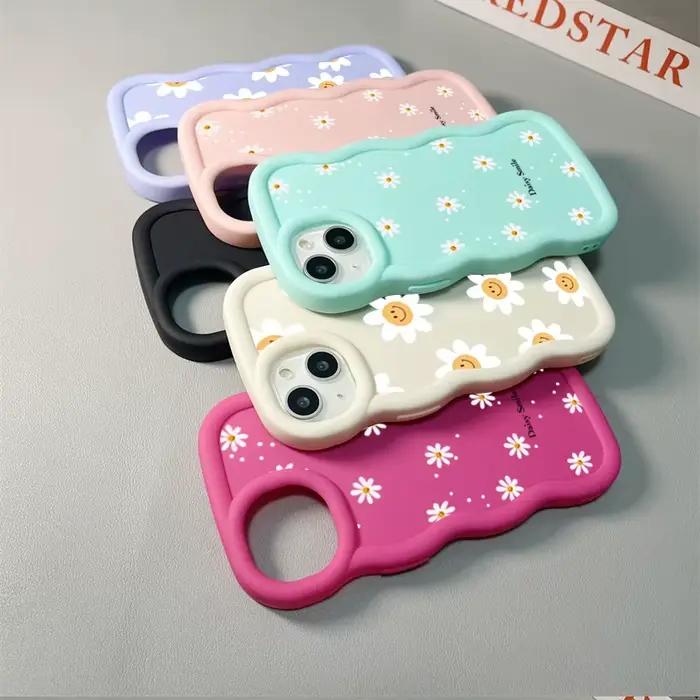 Coque de téléphone à fleurs de marguerite, étui souple couleur bonbon pour Motorola MOTO Edge 50 60 