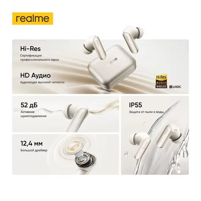 Version mondiale realme Buds Air 7 52dB suppression Active du bruit véritable écouteur sans fil 52 h