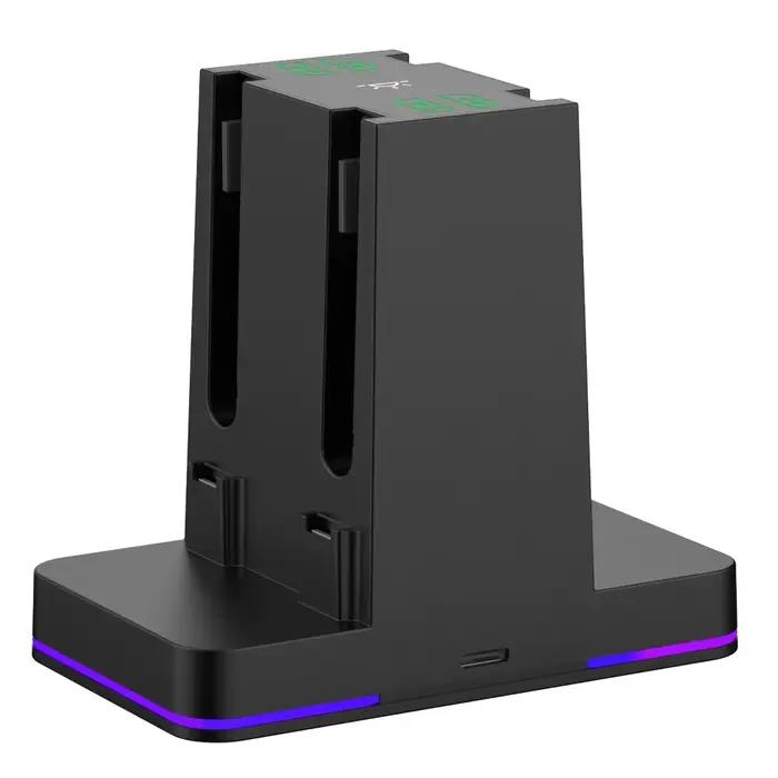 Chargeur pour manettes Joy-Con Switch avec indicateur LED, station de charge Joy-Con pour Nintendo S