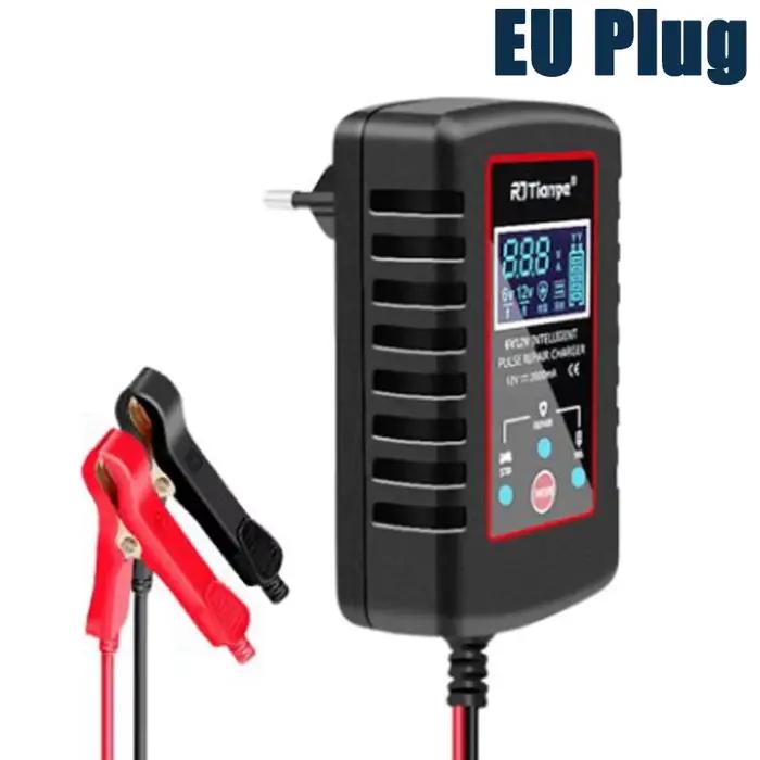 EAFC 12V 6V chargeur de batterie de voiture de moto 2A chargeur de batterie au plomb entièrement aut