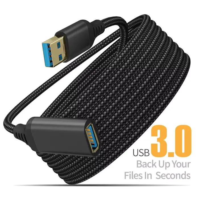 UTHAI Nylon tressé USB 3.0 mâle à femelle câble de données de Transmission à grande vitesse câble d'