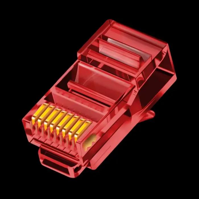 Connecteurs de passage RJ45 Cat6, 50 pièces, couleurs assorties EZ à sertir, prise modulaire pour câ