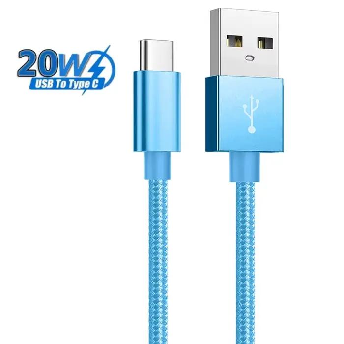 Câble couleur Usb A à Type C 3A pour Apple Phone15, charge rapide, Huawei Xiaomi Samsung, câble de t