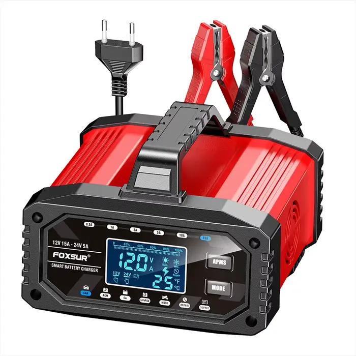 Chargeur de batterie de voiture 300W 12V/24V, chargeur de batterie au plomb-acide pour moto, réparat