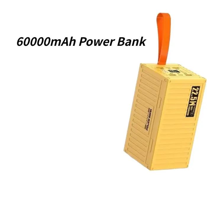 Nouvelle bibliothèque d'alimentation Portable 60000 mah PD22.5W QC3.0 chargeur Portable PowerBank ba