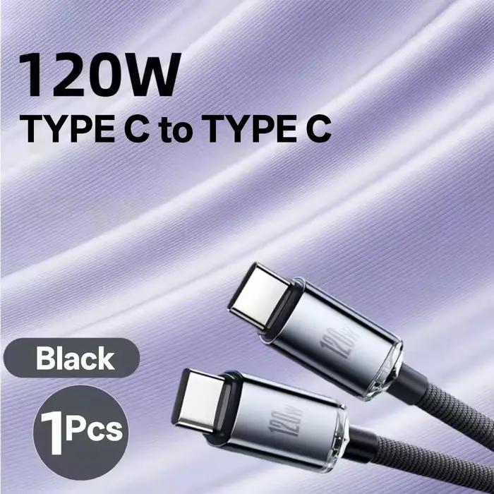 NNBILI nouveau câble rapide 120W TYPE C à TYPE C PD pour iPhone 15 16 17 série charge rapide USB A c