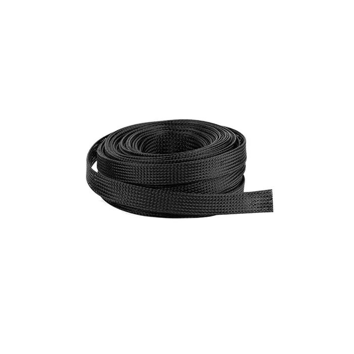 Manchon de fil tressé pour tisser de câble PET, manchon de fil tressé extensible pour TV, ordinateur