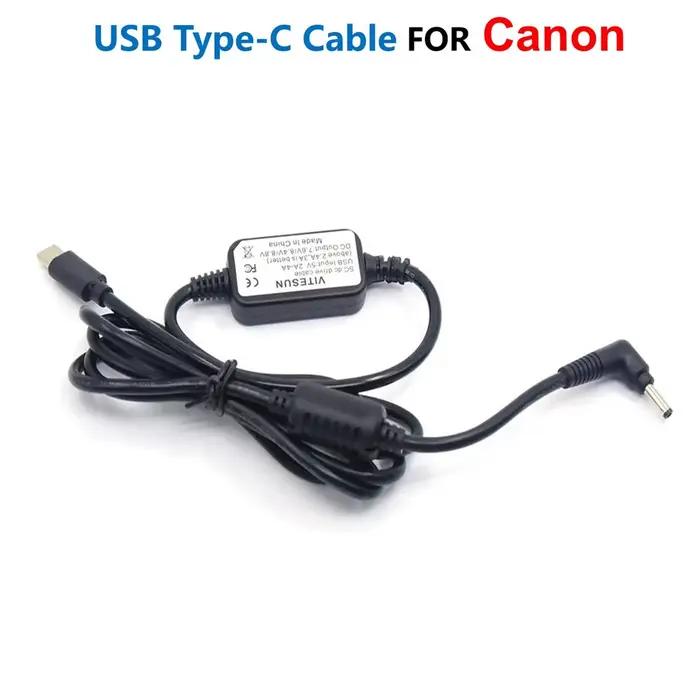 Câble USB Type-C PD Power Bank CA-570 CA570 CA-570K CA570K Pour Caméra IL DC22 DC40 DC50 MV650 MV690