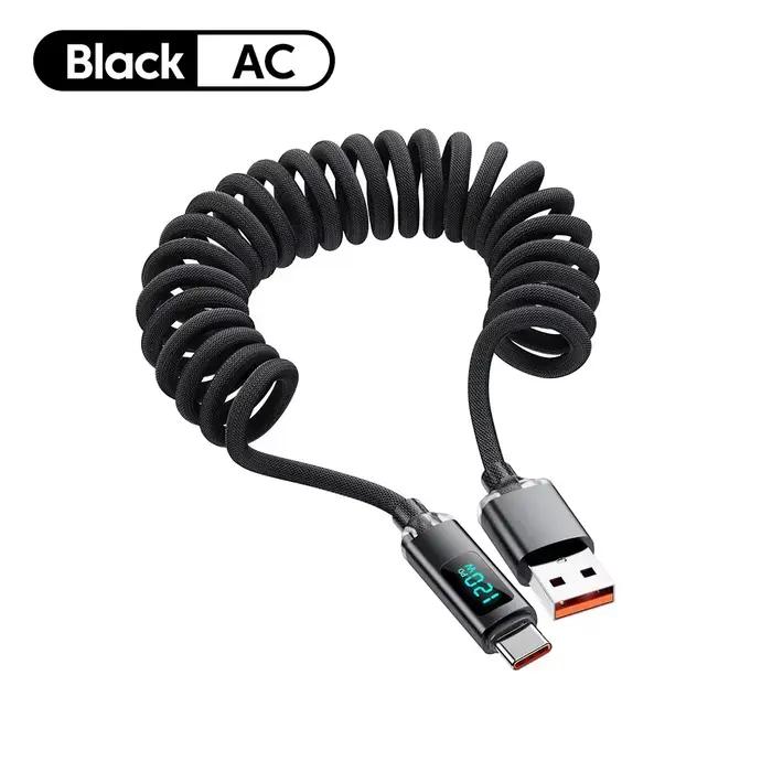 Olaf 120W USB C à Type C câble ressort câble de données charge rapide pour iPhone 15 16 samsung Huaw