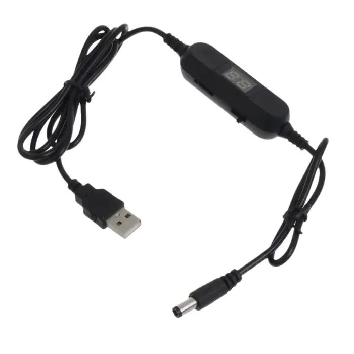 Câble de tension de sortie réglable USB 5V à 1.5V 3V 4.5V 6V 9V 12V, cordon de convertisseur pour ho