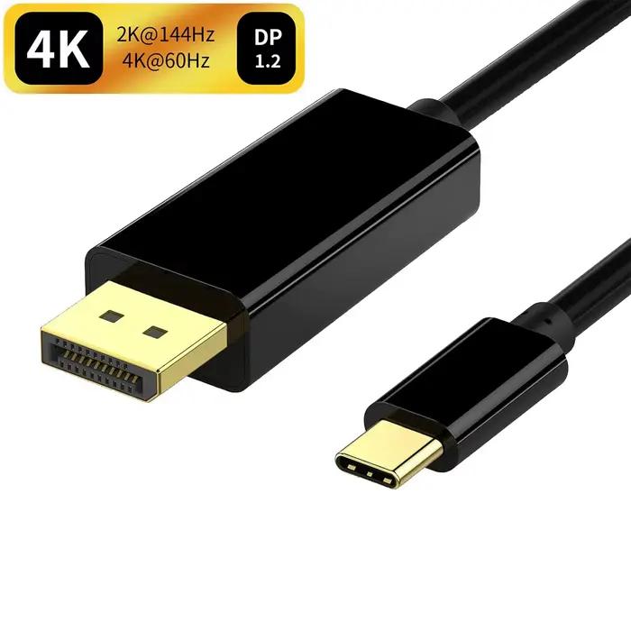 Câble convertisseur USB C vers DisplayPort unidirectionnel type-c vers DP 1.4 8K 4K, Compatible avec