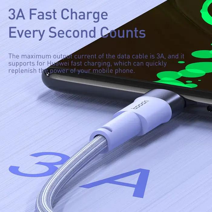 Toocki-Lot de 2 câbles USB de type C pour Xiaomi 12t Pro Realme Redmi Note 12 Pro