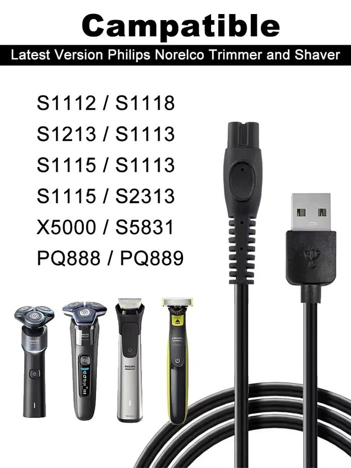 Chargeur USB pour rasoir Philips Norelco S5880/81 S7887/82 X5006/85 S7885/85 S7886/84 QP2724/90 QP2834/70
