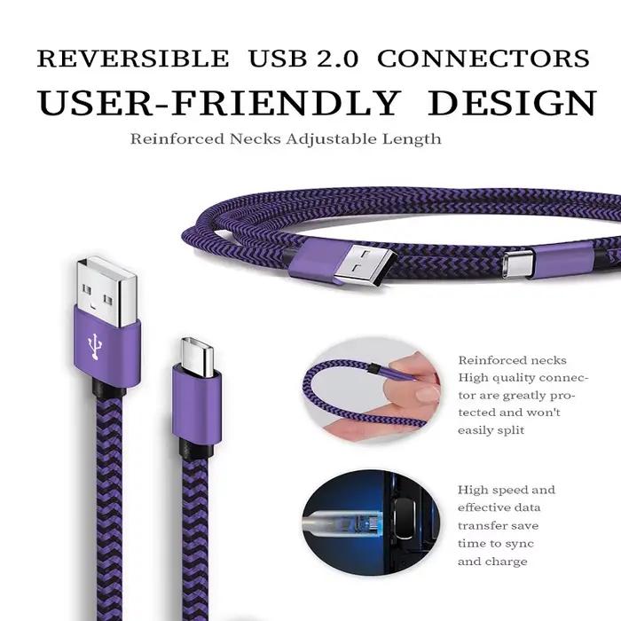 Câbles tressés en Nylon rapide USB A à Type C