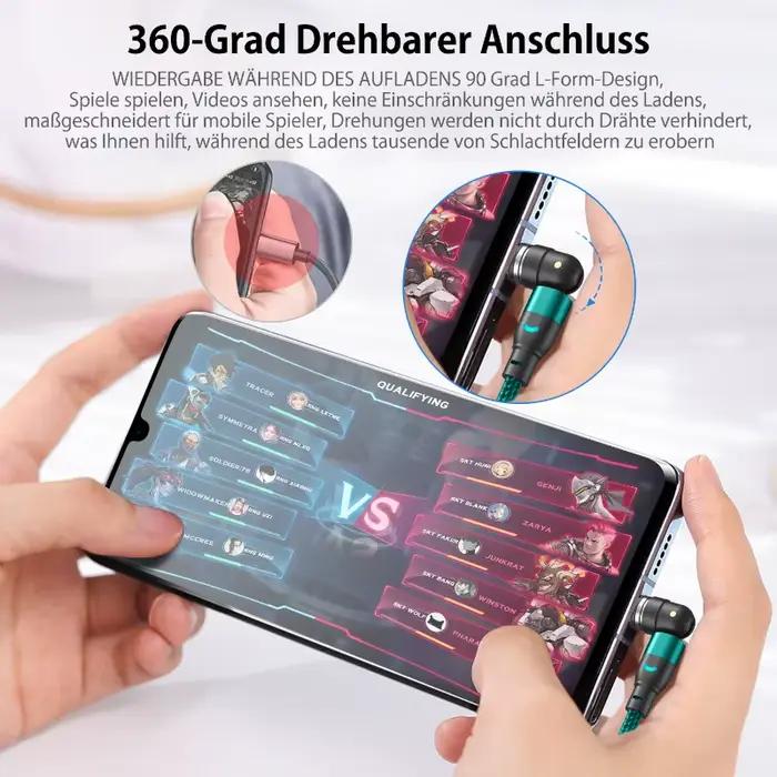 Câble de chargement magnétique AUFU en aluminium et nylon, 1m à 3m, Micro-USB et Type C, multicolore pour iPhone et autres smartphones occasions spéciales