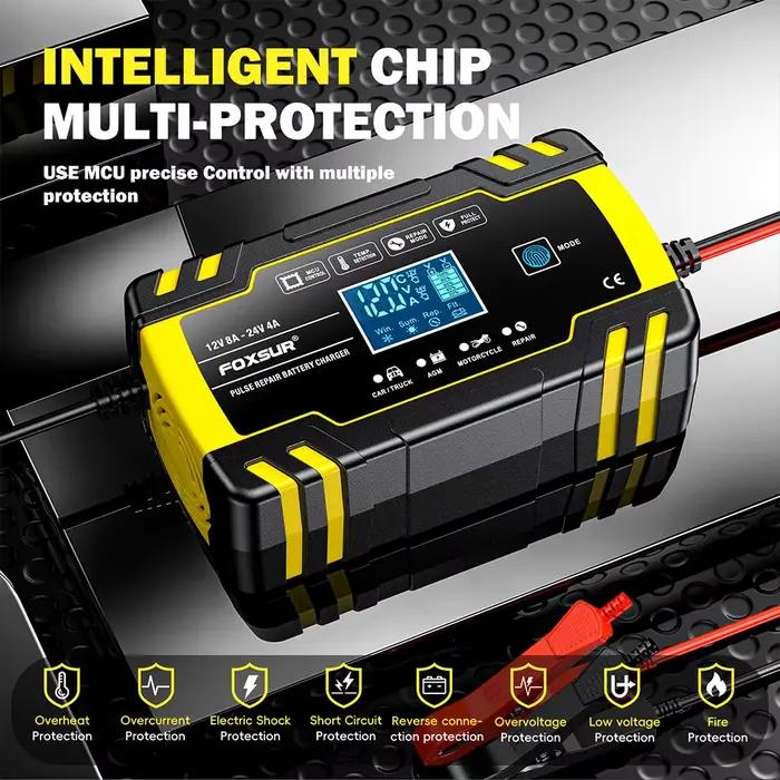 Chargeur de batterie 12V 24V pour moto