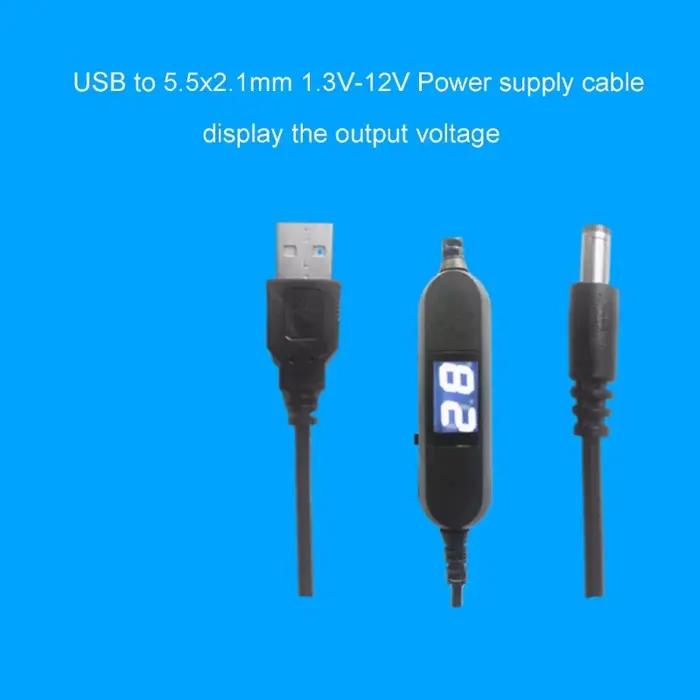 Câble de tension de sortie réglable USB 5V à 1.5V 3V 4.5V 6V 9V 12V
