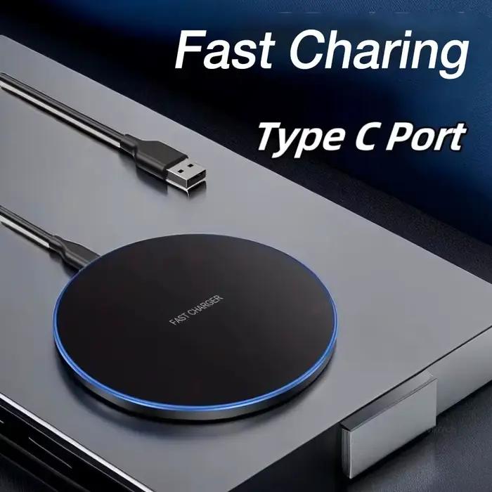 Station de charge rapide sans fil à induction LED pour Apple iPhone 17 16 15 14 Pro Max Samsung S22 S21 S10 S9 Note Huawei