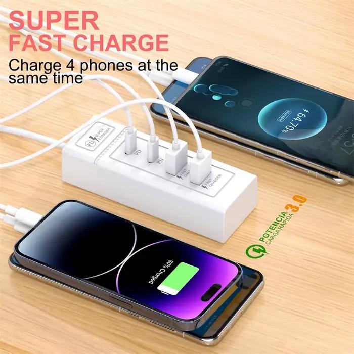 Station de chargeur rapide USB 4Ports