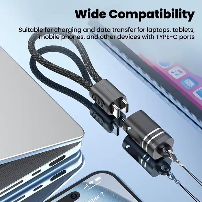 Lanière USB Type C vers Type C de 18CM