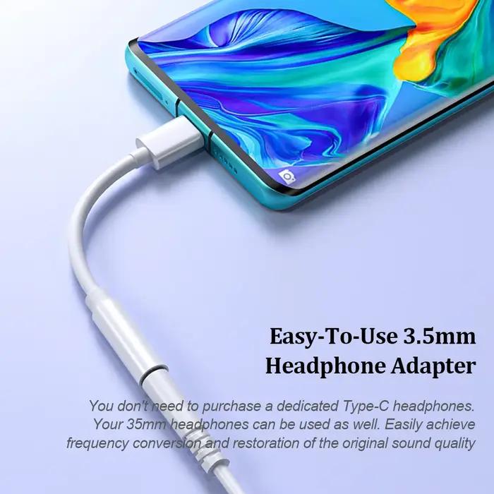 Adaptateur Audio Jack Type C à 3.5mm pour iPhone 17 16 15 14, iPad, Huawei MatePad, Samsung Galaxy Tab, Compatible avec Ecouteurs 3.5mm Occasions Spéciales
