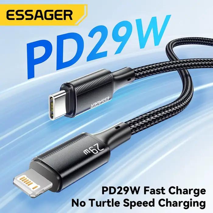 Câble USB C Essager pour IPhone 14 13 12 11 pro Max Xs Plus 29W