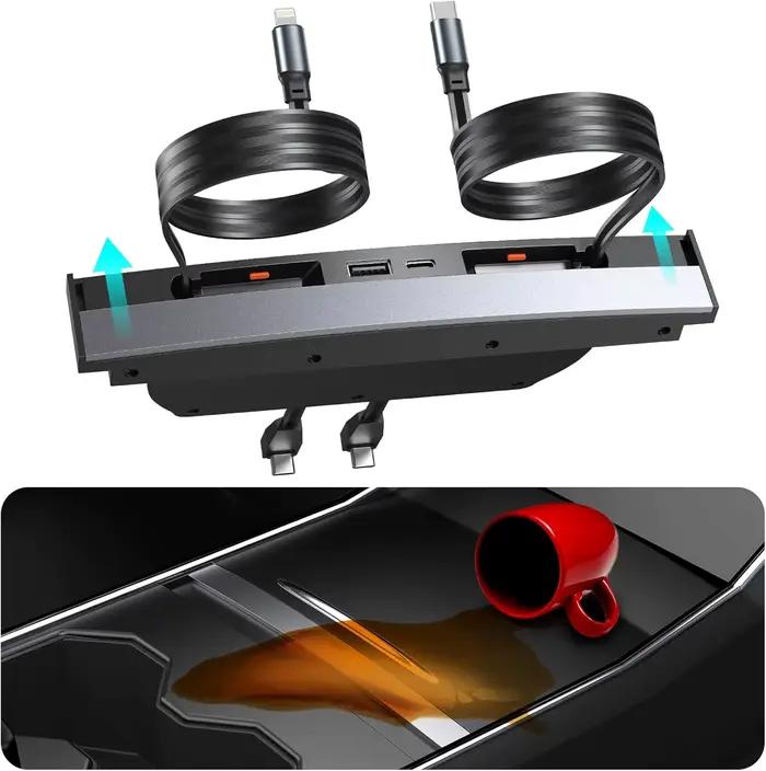 Hub de charge USB pour Tesla Model Y et Model 3