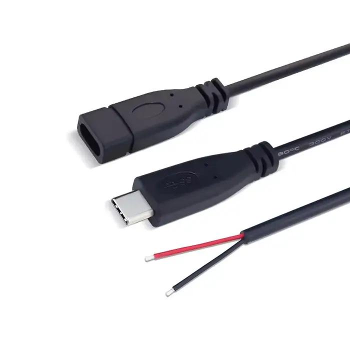 Câble USB C Type C DIY mâle/femelle pour ouvrir 0,3 m 1 m 2 m