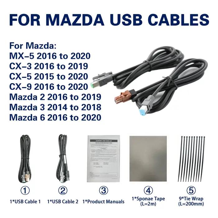 Câble USB Carplay et Android Auto C922-V6-605A pour Mazda 2