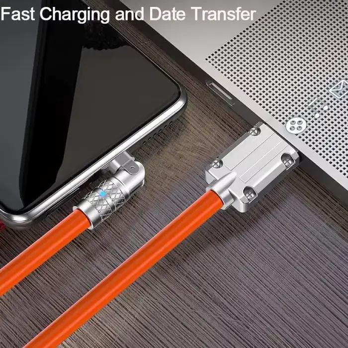 Câble USB C coudé rotatif à 180 degrés 120W 6A