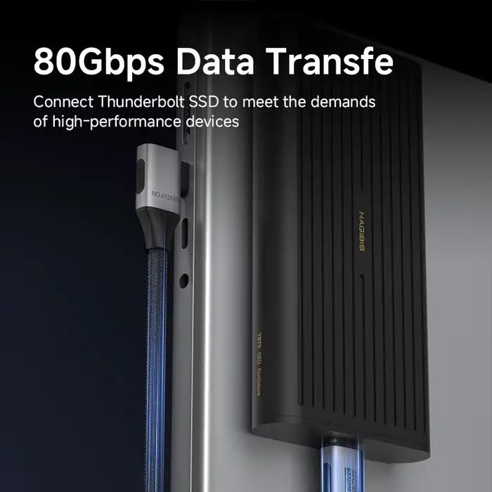 Câble USB C vers USB C à angle droit Hagibis 240W 90 degrés Type C