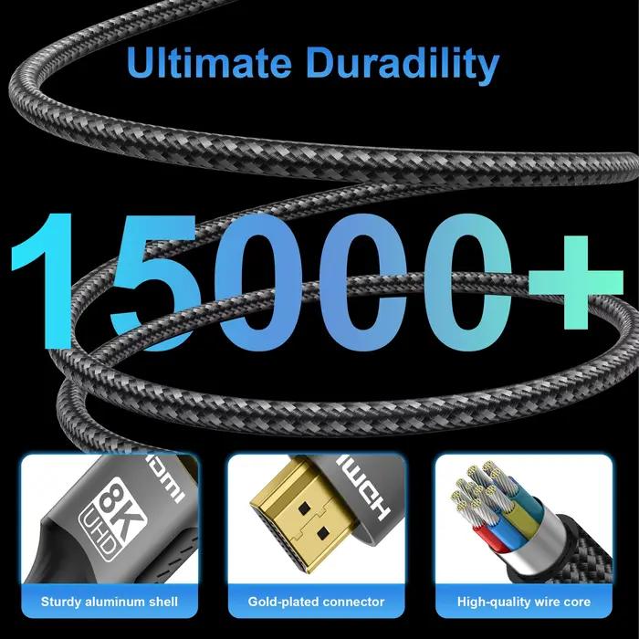 Câble HDMI 2.1 FDBRO 8K @ 60Hz 4K @ 120Hz