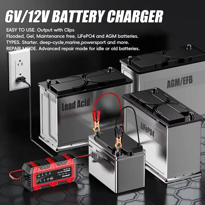 Chargeur et mainteneur de batterie de moto 12V
