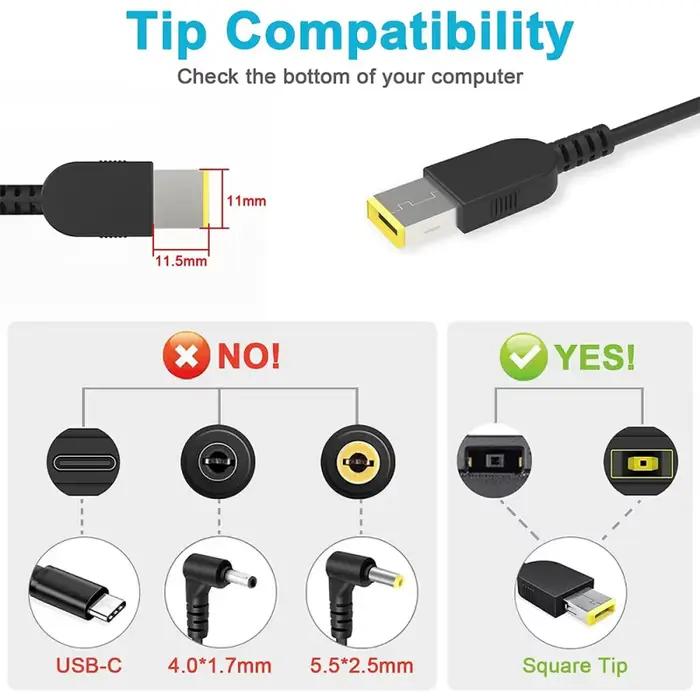 Chargeur d'ordinateur portable 65W
