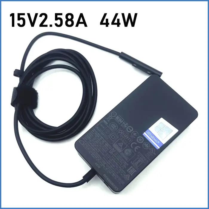 Chargeur d'origine pour ordinateur portable 44W 36W 15V 2.58A 1800 1625 Surface pour adaptateur secteur Microsoft