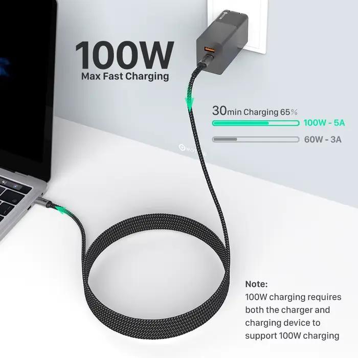 WOTOpunLong-Câble USB Type-C 5A E-Mark